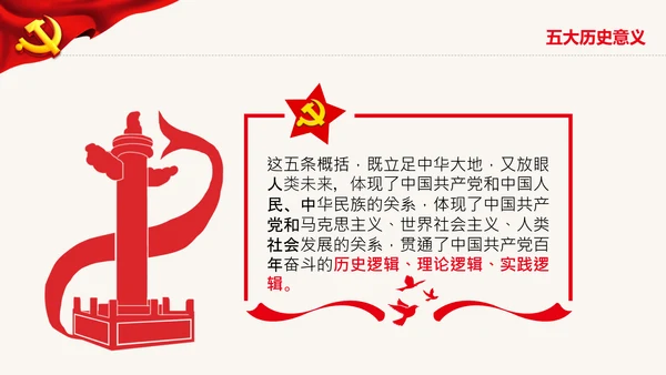 党的百年奋斗史成就经验第三个历史决议PPT