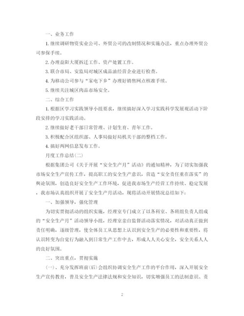 精编之月度个人的工作总结范文.docx