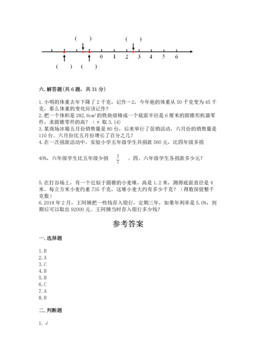 苏教版小学六年级数学试卷全面.docx