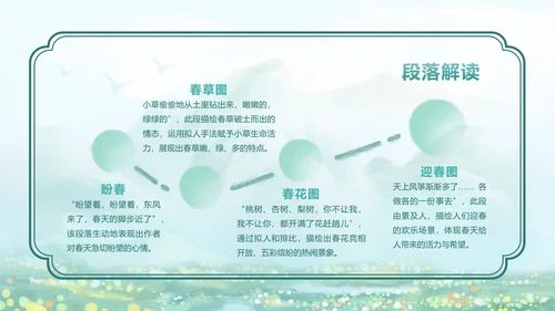 江山多娇中国风蓝绿色教学课件