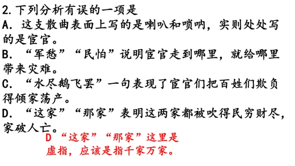 九年级语文下册第六单元课外古诗词诵读 朝天子·咏喇叭 课件(共14张PPT)