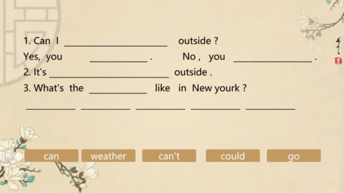 Unit3 Weather PartB Let’s learn & Let’s play 课件（共5