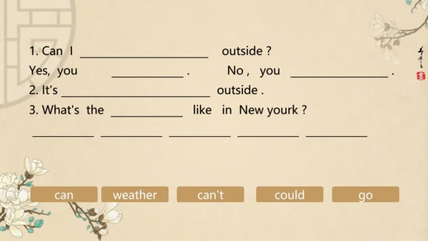 Unit3 Weather PartB Let’s learn & Let’s play 课件（共5