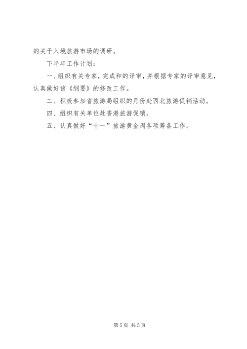 市旅游局上半年工作总结和下半年工作计划 (2).docx