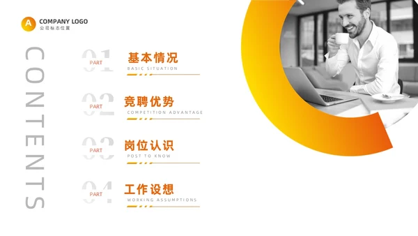 黄色欧美简约个人岗位竞聘诉职PPT模板