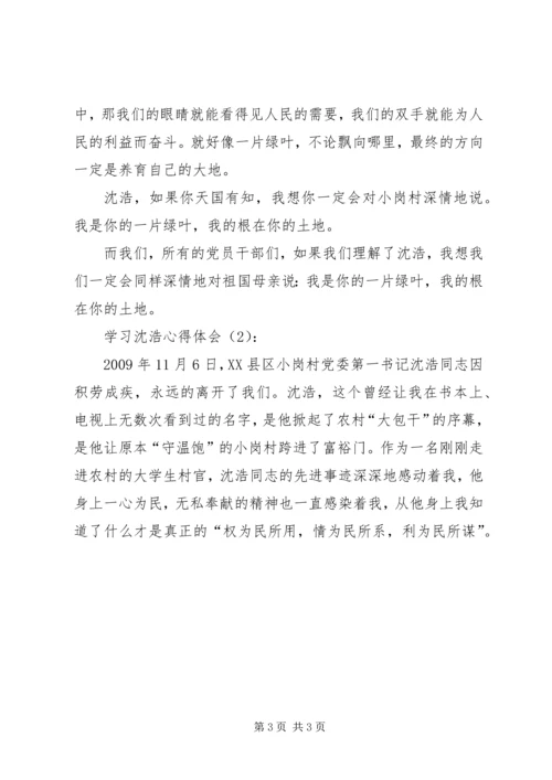 学习沈浩心得体会3篇 (2).docx