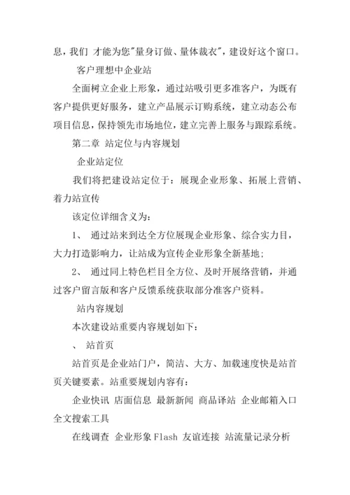 企业网站策划书最新模板参考.docx