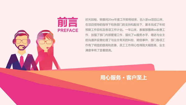 客服部经理年终工作总结汇报ppt模板