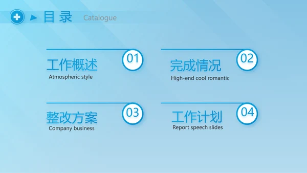 蓝色大气医疗医学年终工作总结PPT