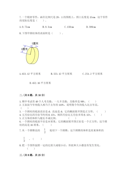 小学数学六年级下册竞赛试题精品【b卷】.docx