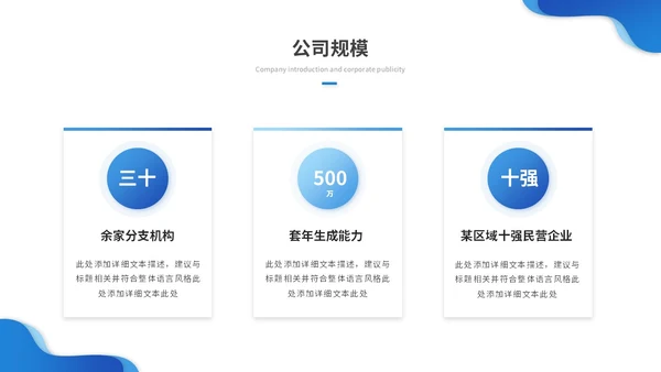 蓝色渐变商务企业介绍公司介绍产品介绍企业宣传ppt模板