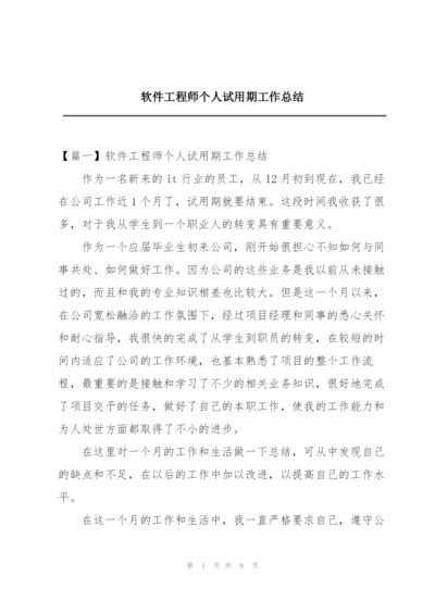 软件工程师个人试用期工作总结.docx