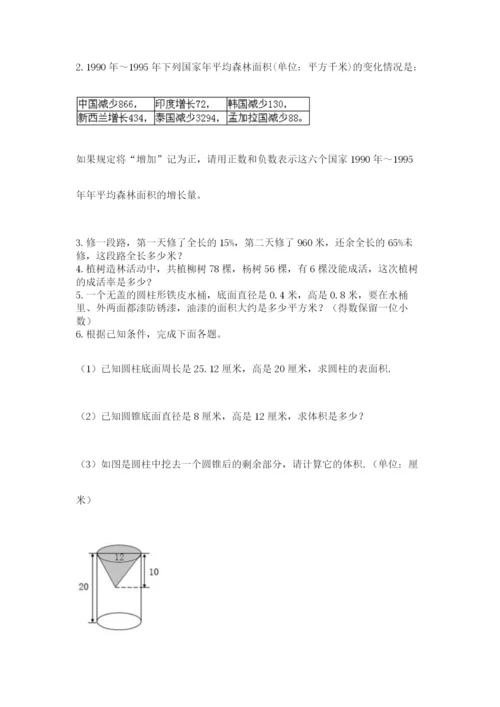 洛阳市小学数学小升初试卷（word）.docx