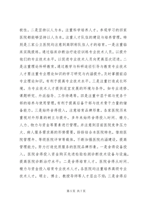 关于参观学习漳州厦门医院管理的考察心得.docx