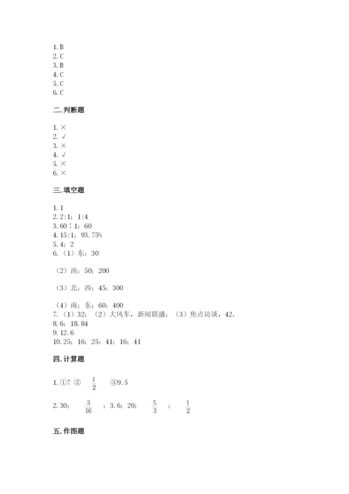 人教版六年级上册数学期末测试卷附答案【b卷】.docx