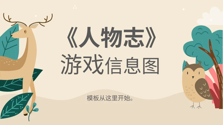 “谁是谁游戏”可爱动物通用PPT模板