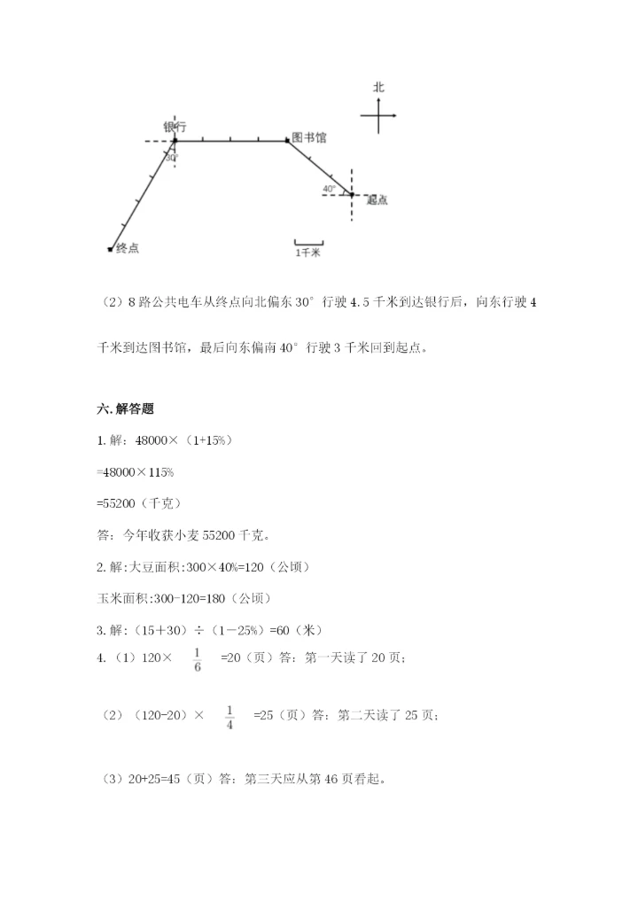 人教版六年级上册数学期末测试卷附答案【预热题】.docx