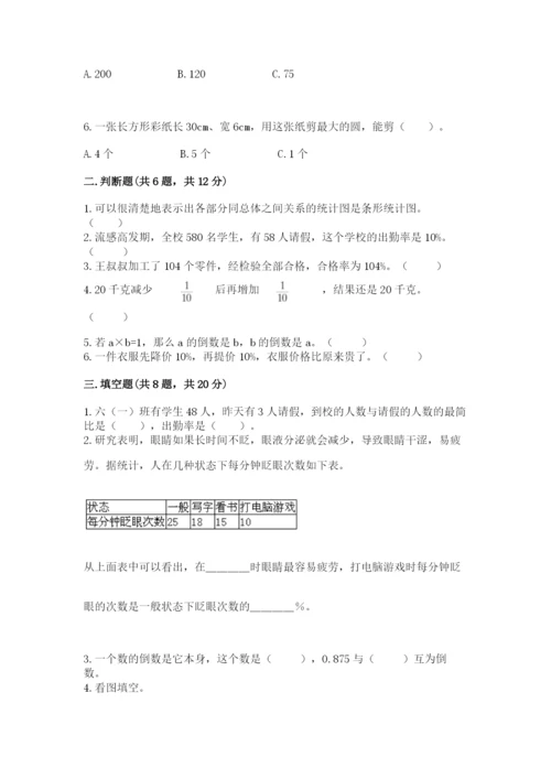 小学数学六年级上册期末卷含完整答案【历年真题】.docx