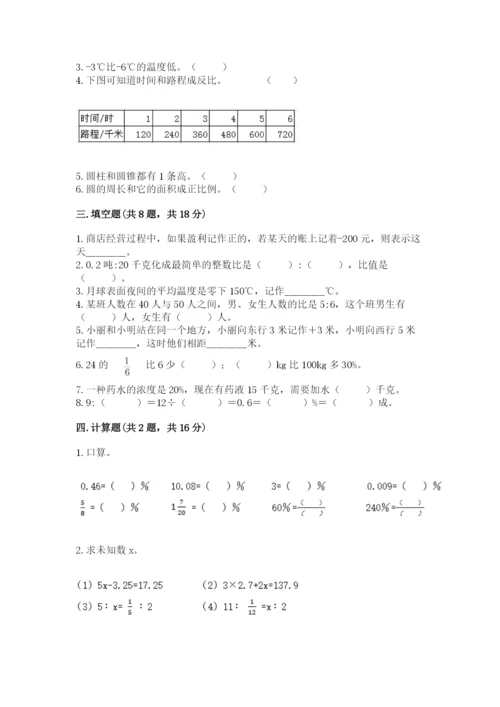 海北藏族自治州小升初数学测试卷完整.docx