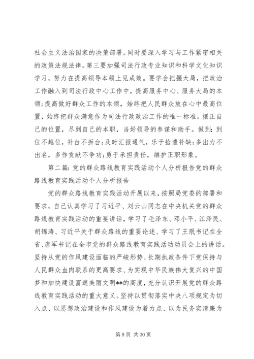 党的群众路线教育实践活动个人分析报告.docx