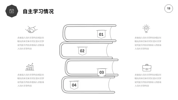 黑白极简线条转正述职报告工作总结PPT