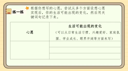 统编版语文六年级下册2024-2025学年度习作：心愿（课件）