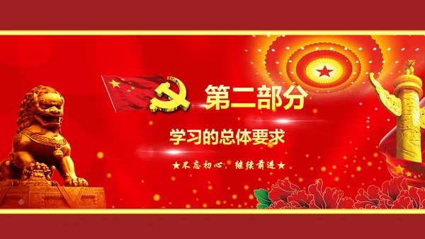 不忘初心继续前进七一重要讲话精神PPT