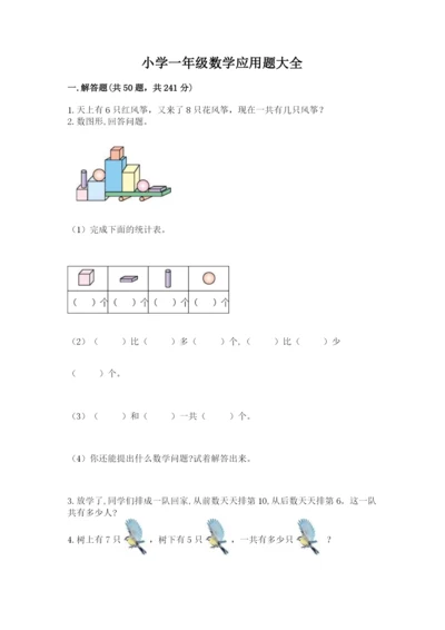 小学一年级数学应用题大全精品【有一套】.docx