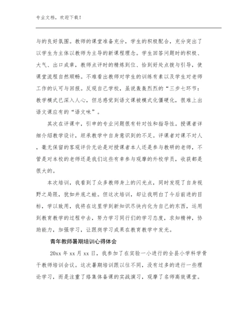 青年教师暑期培训心得体会范文19篇合辑.docx