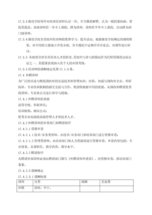 康佳集团股份有限公司员工培训管理法