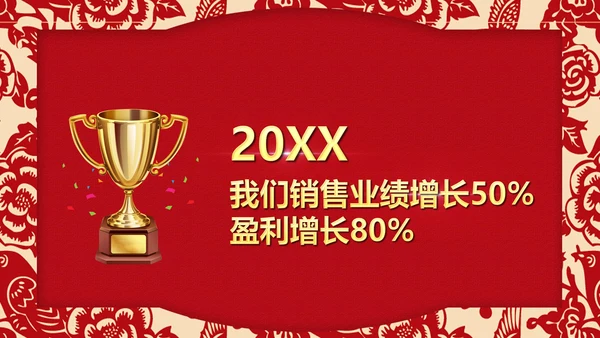 喜庆中国红公司企业喜报通用PPT模版