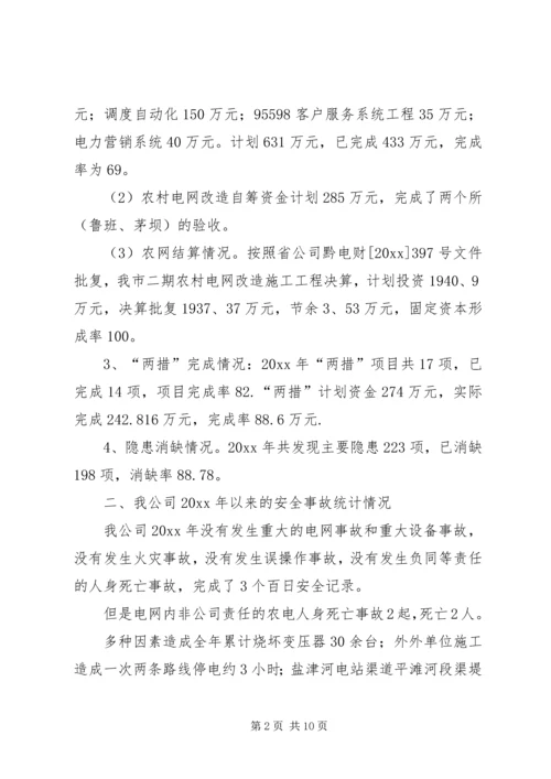 在电力公司职工代表大会上的工作报告 (2).docx