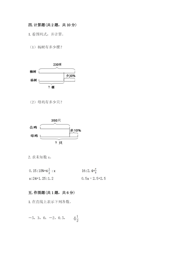 武进市六年级下册数学期末测试卷精选答案.docx