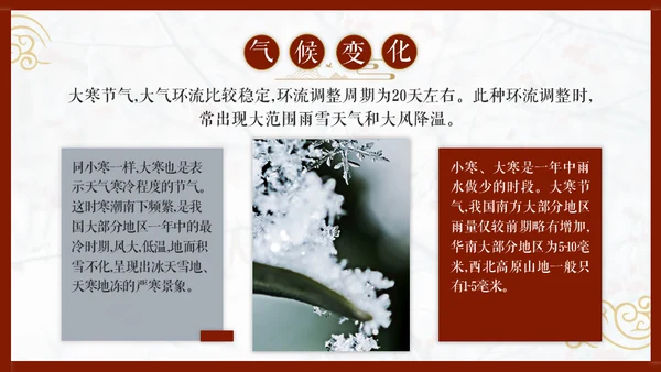大寒中国风传统文化节气通用PPT教学课件