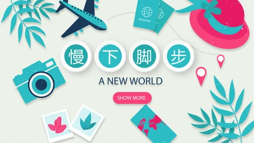 世界旅游攻略电子相册动态PPT