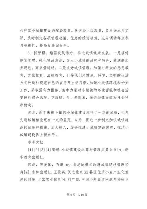 关于XX镇小城镇建设的调查与思考 (4).docx