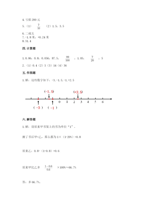 小升初六年级期末试卷及参考答案.docx