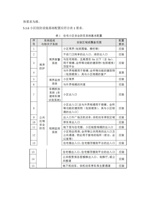 居民住宅小区安全防范系统综合重点工程核心技术综合规范.docx