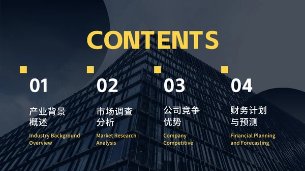 实景撞色商业计划书ppt模板