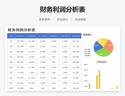 财务利润分析表