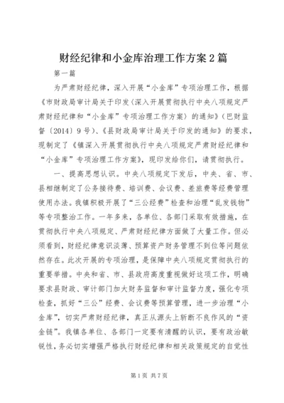 财经纪律和小金库治理工作方案2篇.docx