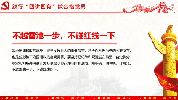 践行四讲四有，争做合格党员