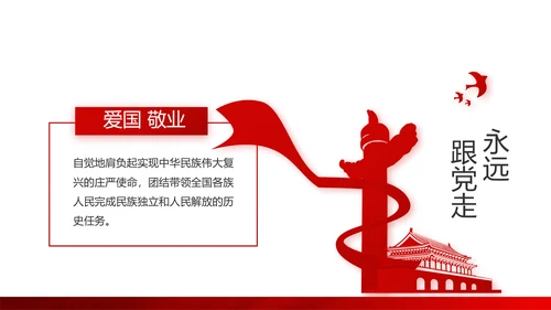 红色党建党支部年终总结述职报告学习教育PPT