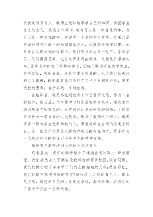 高校青年教师培训心得体会总结.docx