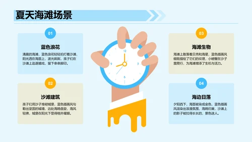 蓝色插画风研学旅行PPT