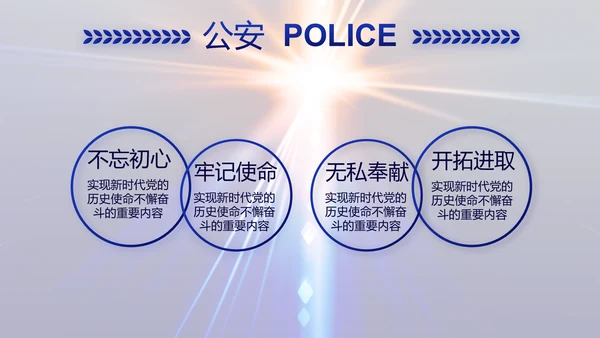 大气公安警察年终工作总结新年PPT