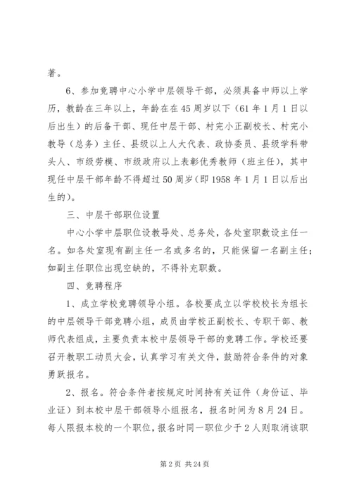 学校公开竞聘中层干部实施方案（5篇）.docx