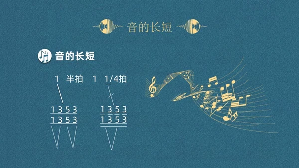 蓝色简约认识简谱说课课件PPT模板