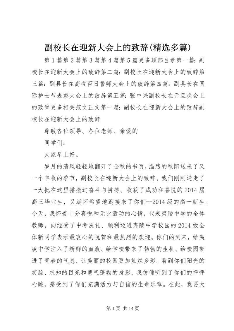 副校长在迎新大会上的致辞(精选多篇)_1.docx