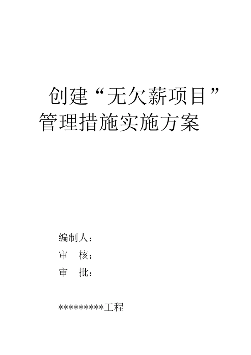 无欠薪实施专业方案.docx